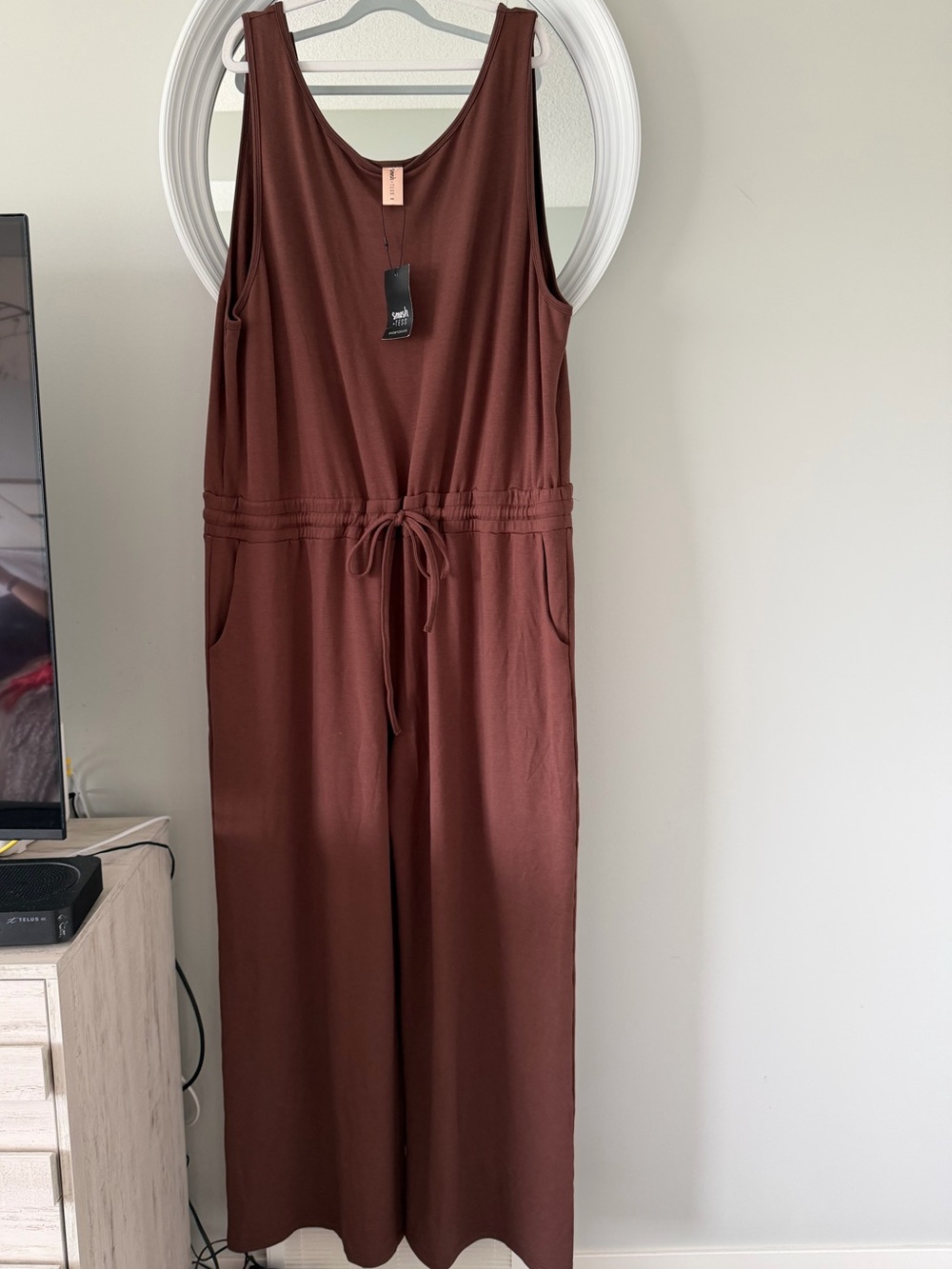 NWT Smash + Tess Happy Hour Romper Classic Cocoa Brown Wide Leg Jumpsuit 4XL